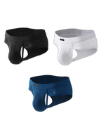 3 Pack Men's Seamless Comfort Sporty Cut Stretch Fit Briefs
