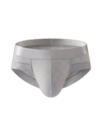 3 Pack Men's Cooling Silktech Briefs - U-Pouch Design & Checkered Antibacterial Lining