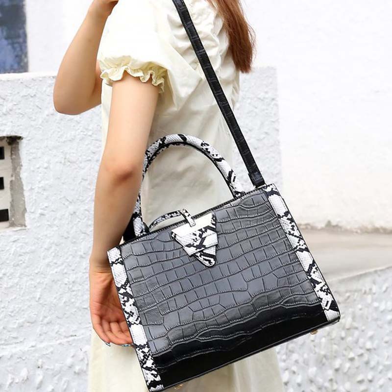 Single shoulderPattern Two-Piece Handbag Shoulder Bag