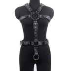 Full Torso Adjustable Leather Harness