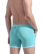 3 Pack Men's Long Leg Boxer Briefs Made of Ultra-Thin Ice Silk with Anti-Wear Elastic