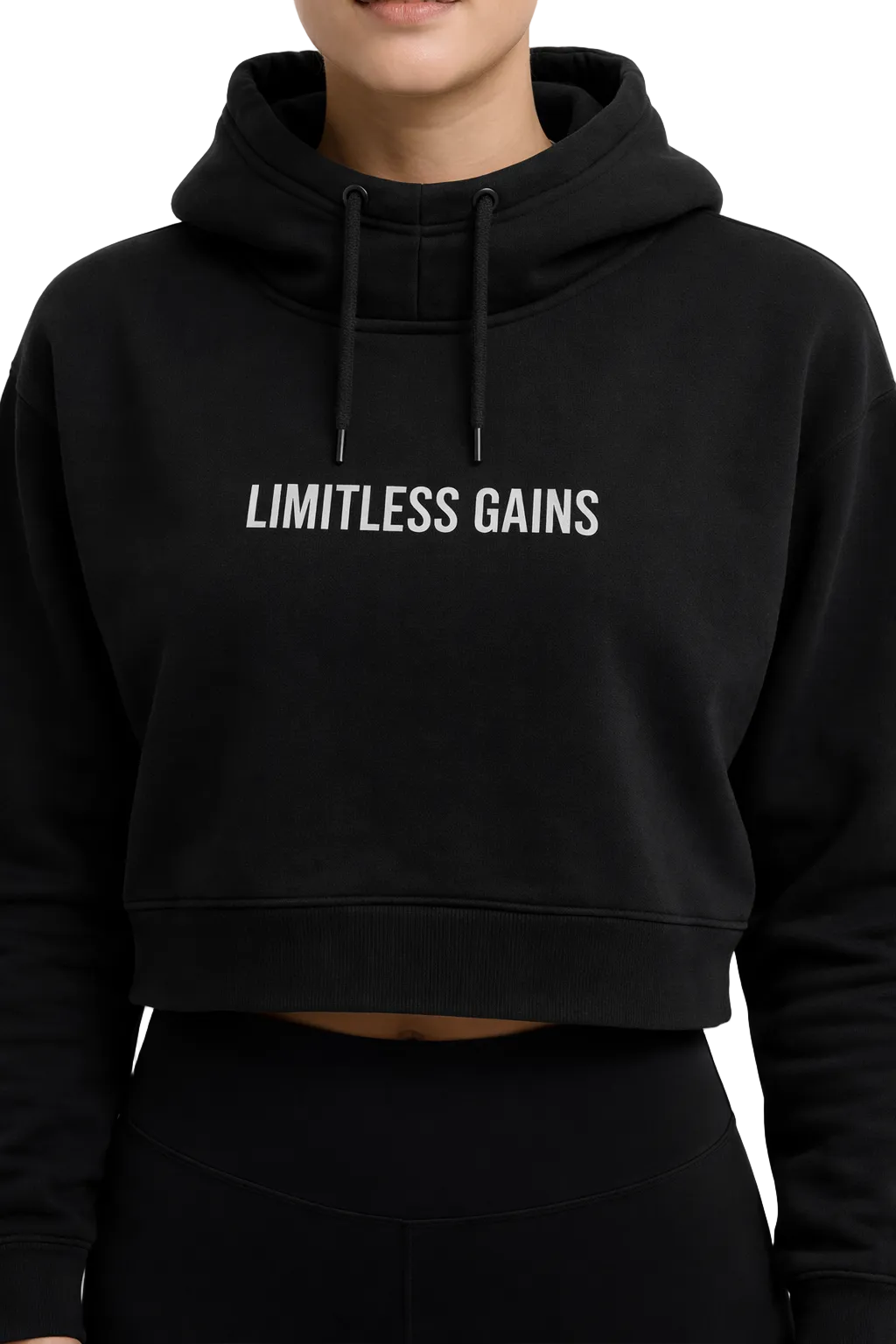 Women's Oversized Lightweight Cropped Hoodie