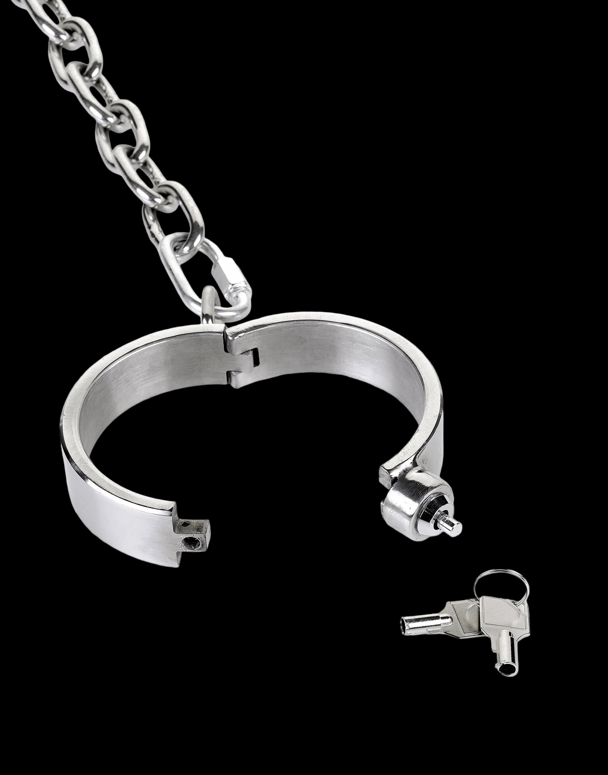 Stainless Steel Neck and Wrist Restraints (Push-Button Lock)