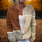 Women's Retro 3D Digital Print Cardigan Sweater Coat