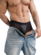 2 Pack Men's Ultra-Thin Breathable Antibacterial Crotch Briefs