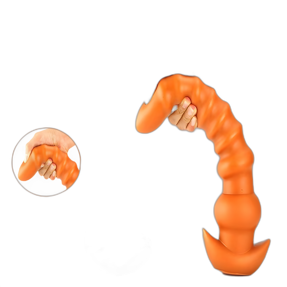 Cracker - Silicone Butt Plug - Deep Anal Sex Toy - Ribbed Anal Dildo - 3 Sizes