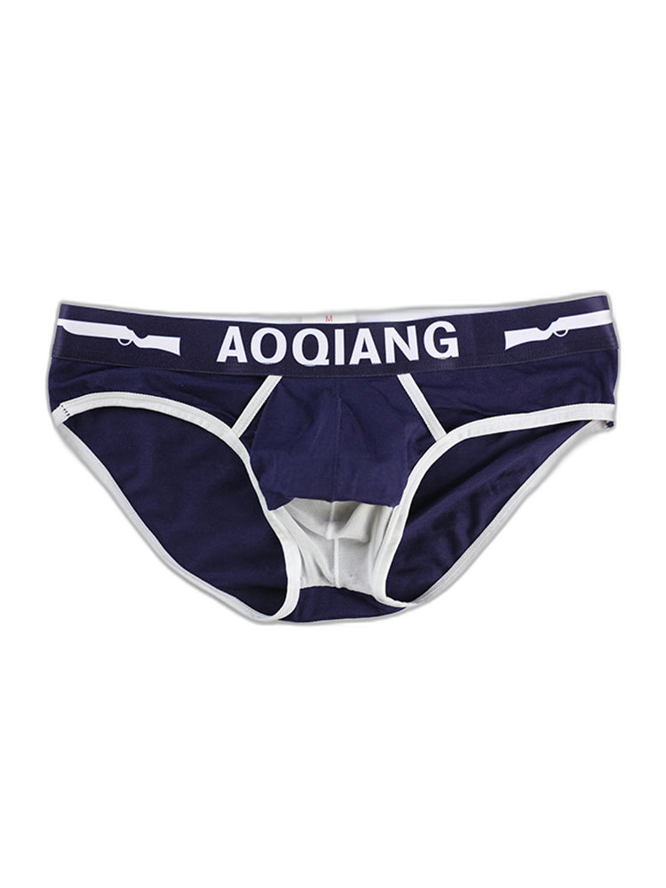 Men's Breathable Cotton Pouch Briefs with Fly