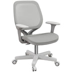 Vinsetto Office Chair, Breathable Mesh Swivel Desk Chair with Adjustable Height and  360° Swivel Security Wheels for Home Office, Study, Grey