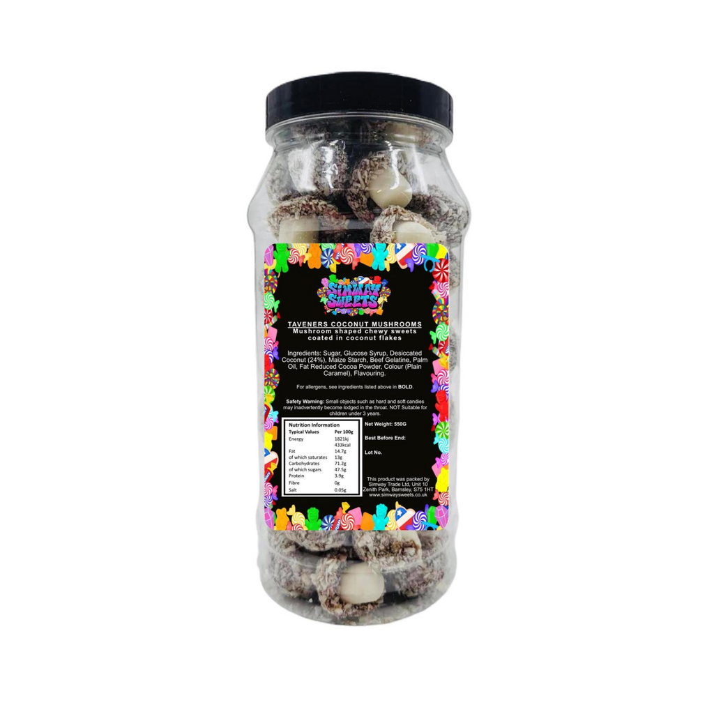 Coconut Mushrooms Retro Sweets Gift Jar - 550g