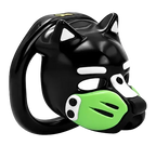 Pup Hood Chastity Cage Green