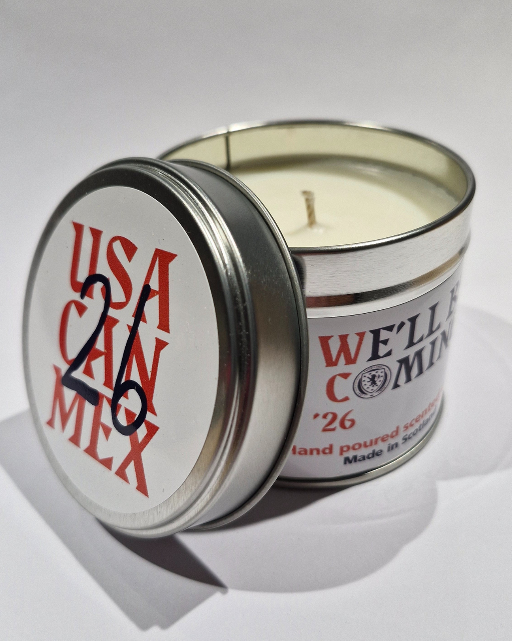 Official Scotland National Football Team Travel Tin Candle