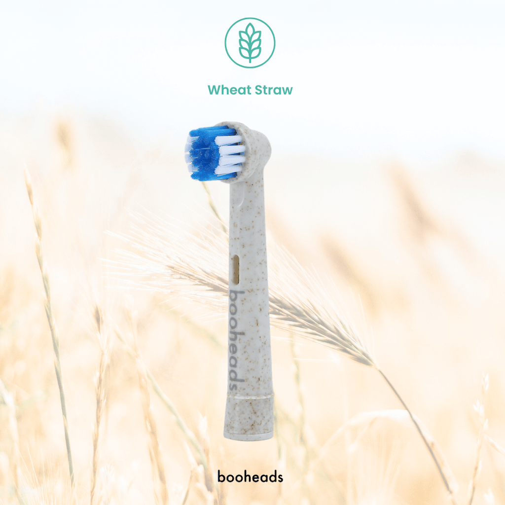 Oraboo - Wheat Straw Plant Based Electric Toothbrush Heads Compatible with OralB* 4PK