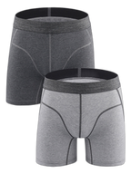 Men's Sport Anti-Chafing Cotton Boxer Briefs