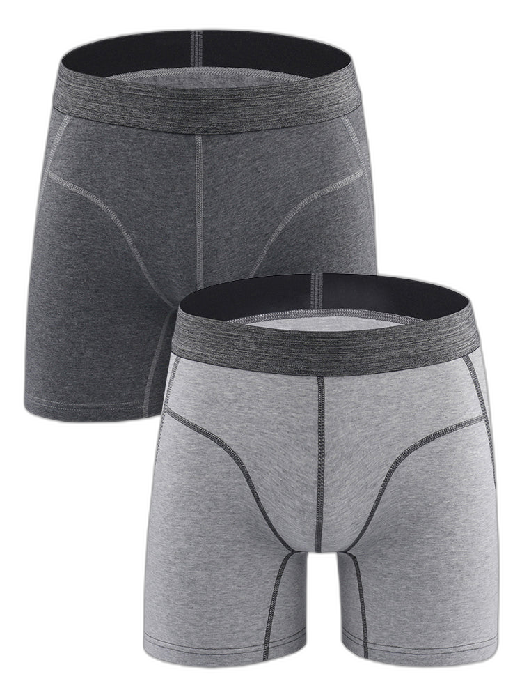 Men's Sport Anti-Chafing Cotton Boxer Briefs