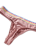 3 Pack Men's Ice Silk Middle-Rise Summer Thongs
