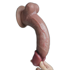 KingCurve - 10.5 Inch Realistic Dual Density Dildo - Curve Dildo