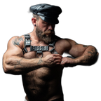 Prowler RED Leather Butch Harness Black