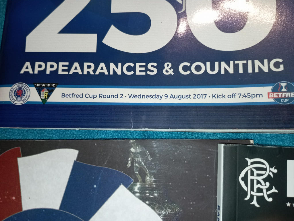 8 RANGERS FC MATCHDAY PROGRAMMES