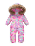 New-style Winter Down Jacket Thickened Children's One-piece Ski Suit