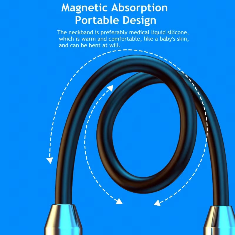 Wireless Headset Bluetooth Headset Hearing Aid Magnetic Extra Long Standby Neck Strap Suspension Sports Headset with Microphone