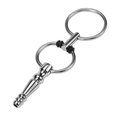 Stainless Steel Hollow Penis Plug with Twin Rings