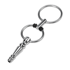 Stainless Steel Hollow Penis Plug with Twin Rings