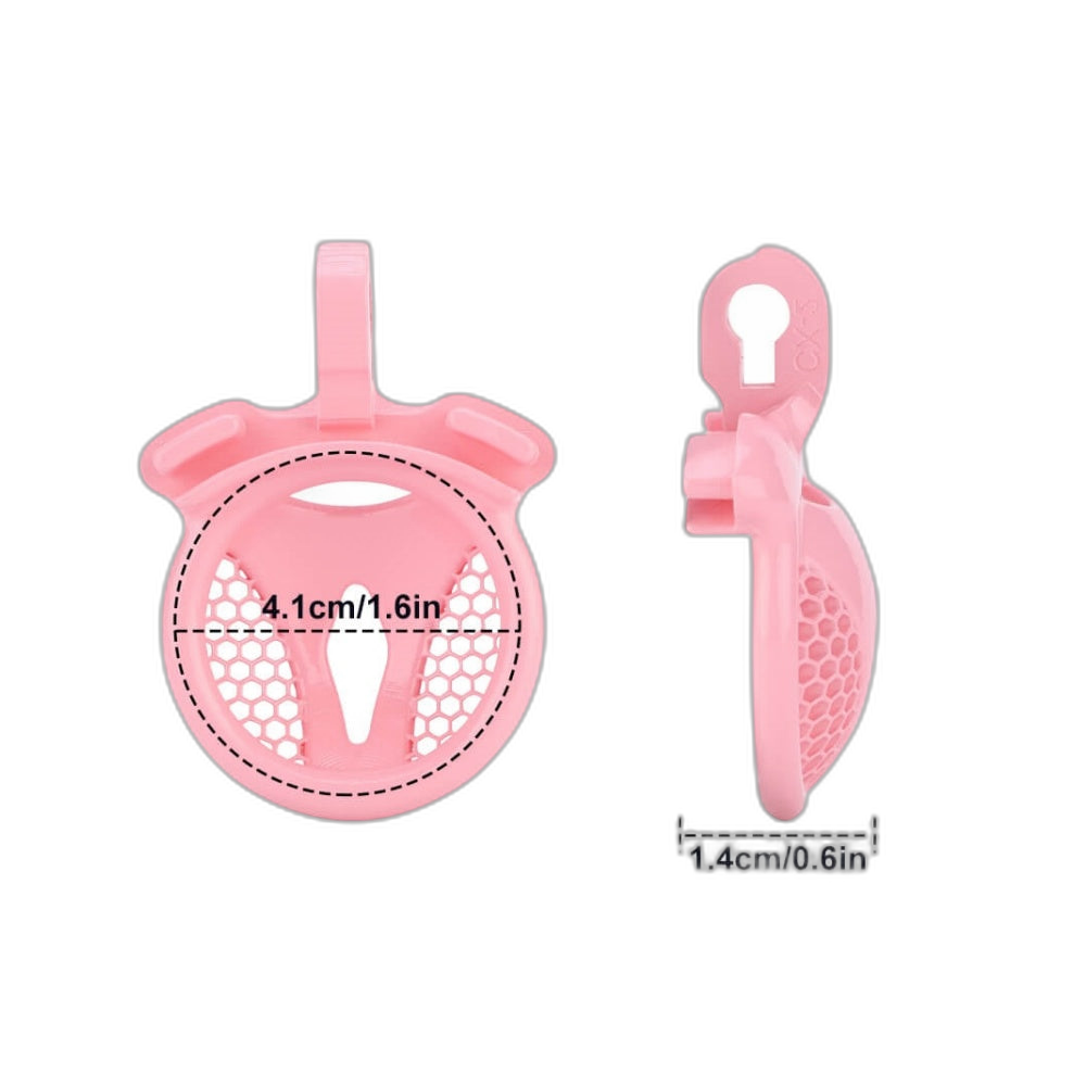 Cassian - Tiny Chastity Cage - Male Chastity Equipment - With Belt And Four Rings
