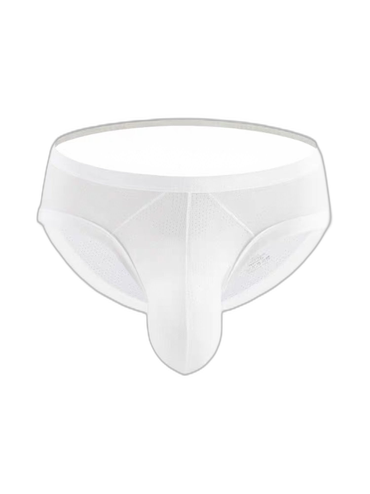 2 Pack Men's Low Rise Back Hollow 3D U-convex Large Pouch T-Back Briefs