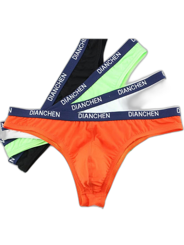 4 Pack Men's Sexy Comfortable Ice Silk Breathable Thong