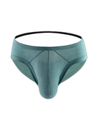 2 Pack Men's Low Rise Back Hollow 3D U-convex Large Pouch T-Back Briefs