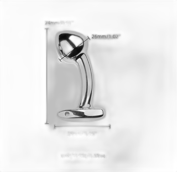 Metal Curved Butt Plug