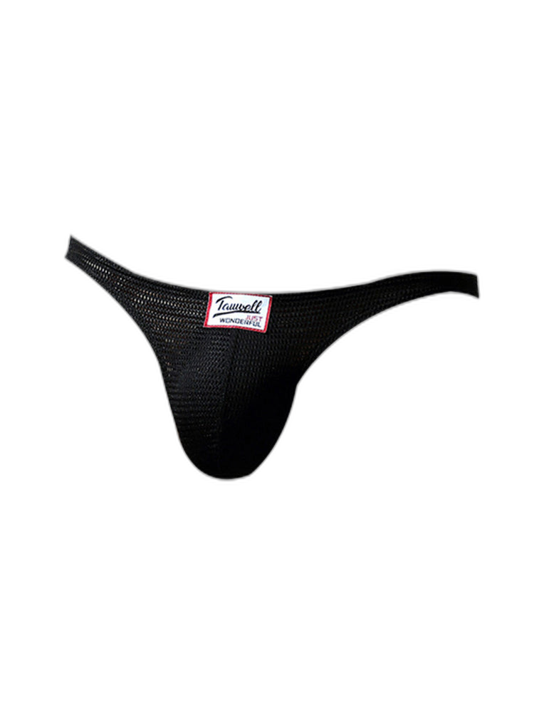 2 Pack Men's Sexy Breathable Mesh Thongs with High Stretch