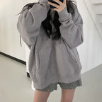 Loose Cardigan Jacket Thickened Plus Fleece