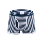 Men's Striped Cotton Sports Boxer Briefs