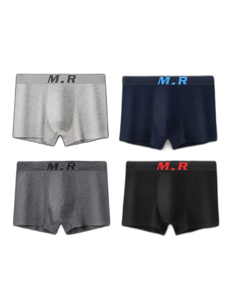 4 Pack Anti-Chafing High Elasticity Sports Boxer Briefs