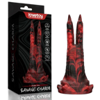 Savage Charm - Double Claw Vibrating Silicone Dildo - Fantasy Sex Toy