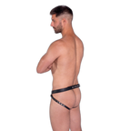 Prowler RED Leather Harness Jock Strap Black