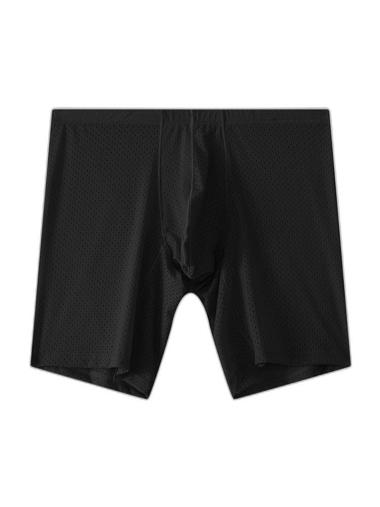 2 Pack Men's Mesh Transparent Sports Fitness Loose Boxer Briefs
