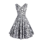Retro Printed Maxi Sleeveless Dress Women