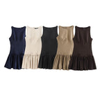 Lace-up Vest-style Casual Dress For Women