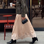 Women's Elegant And Sophisticated A-line Lace-trimmed Skirt That Goes With Everything