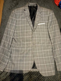 MENS checkered dress jacket SLIM FIT 38 SMALL UK