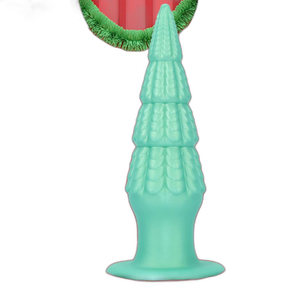 Christmas Tree Dildo - Silicone Butt Plug with Unique Layered Design - 3 Sizes