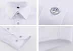 Men's Solid Color Square Collar Long-sleeved Shirt