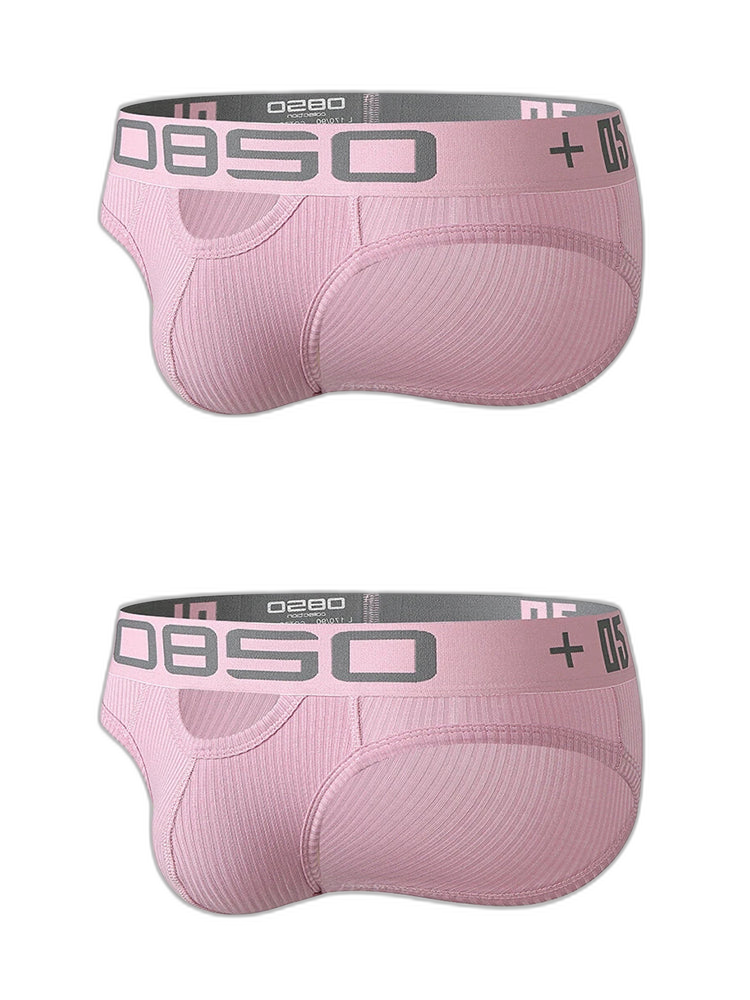 2 Pack Men's Hips Lifting Cotton Low-rise Briefs