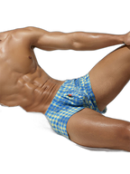 Men's Low-Rise Plaid Sexy Pouch Boxers