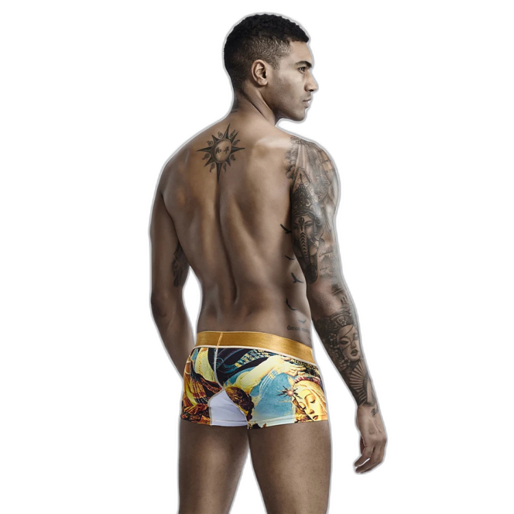 SEOBEAN Luxe Print Silk Low-Waist Boxers