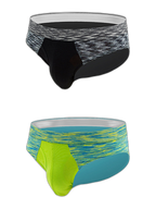 2 Pack Men's Breathable Spell Color Butt Lifting Briefs
