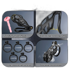 Cosmas - Male Chastity Device - Cock Cage - Chastity Cage With Catheter
