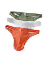 3 Pack Men's Low-Rise Performance Thong - Breathable Mesh & Smooth Fabric